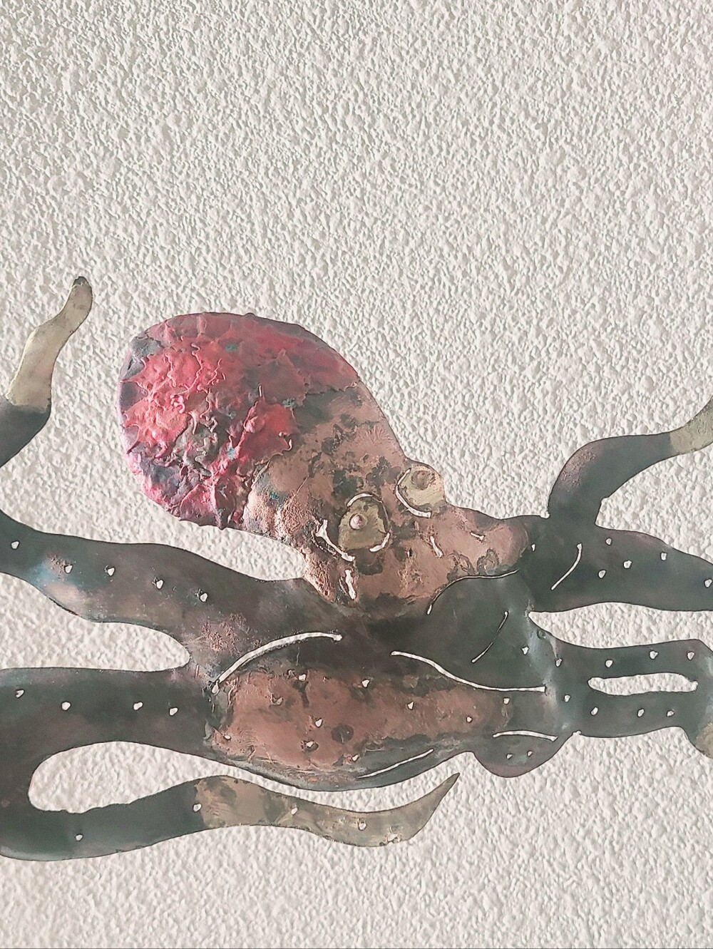 Hand Crafted Burnished Copper Octopus